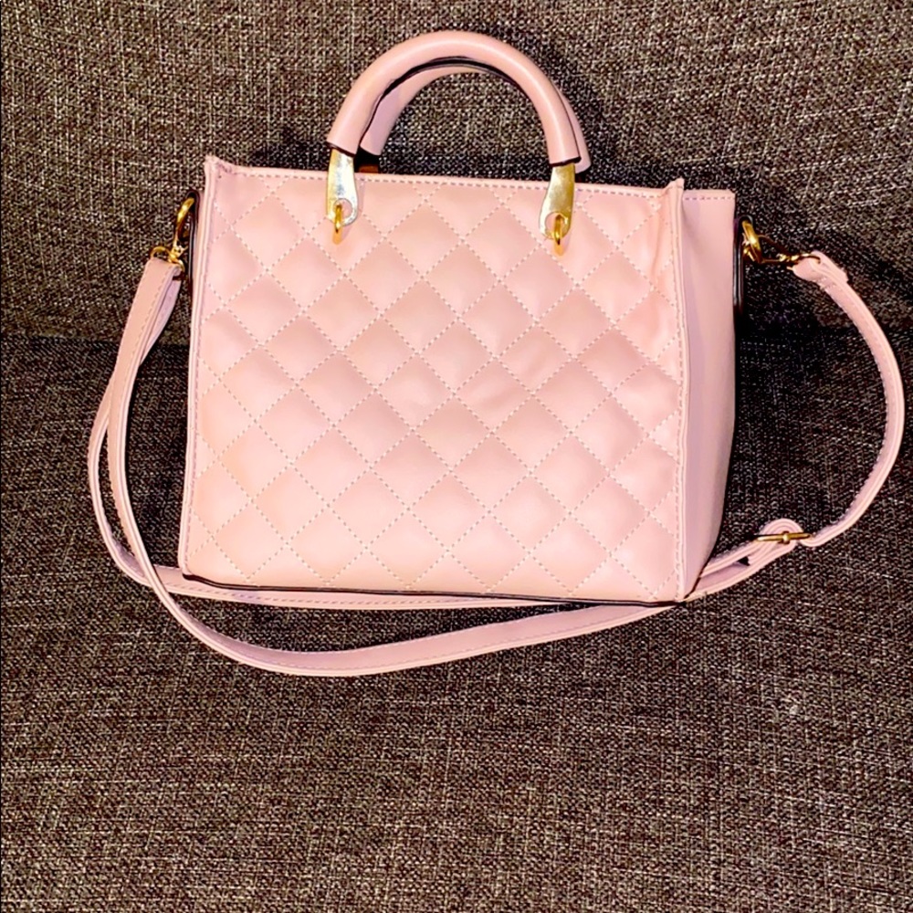 Cute pink quilted purse